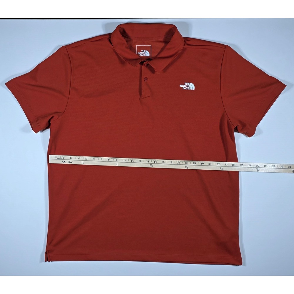 The North Face Men's XXL Burnt Orange Short Sleeve Performance Polo Shirt Logo